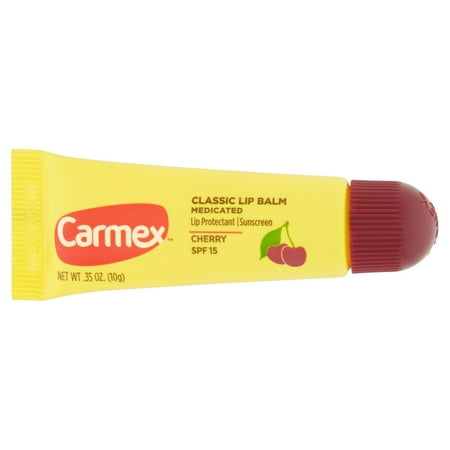 Carmex Medicated Classic Lip Balm Sunscreen Cherry SPF 15, .35 Oz