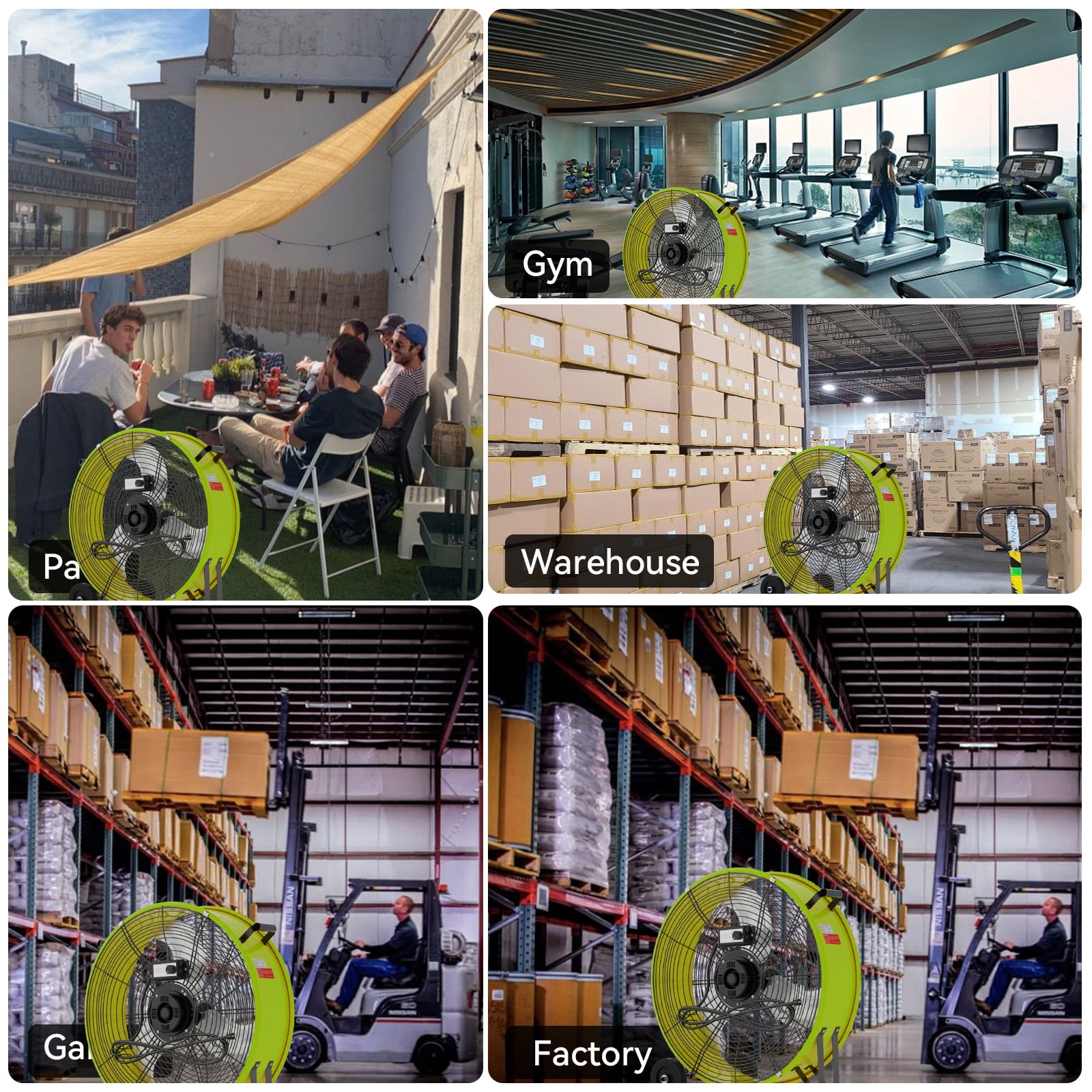 30 inch Drum Fan Pro - 3 Speed 14000 CFM High Velocity Floor Drum Fan with Handle Caster for Commercial, Warehouse, Covered Patio, Shop, Garage, Barn