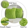thumbnail image 2 of TETOU 18"x18"Set of 2 Christmas Pillow Covers,Xmas Soft Faux Fur Plush Couch Cushion for Sofa Bedroom Living Room Home Farmhouse Winter Christmas Decor (Green), 2 of 8