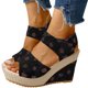 thumbnail image 5 of WILLBEST Sandalias Playa Moda Primavera Y Verano Sandalias De Mujer Suela Gruesa Tacón De Cuña Tacón Alto Boca De Pez Punta Abierta Transpirables Cómodas Lunares Gancho Estilo Casual, 5 of 6