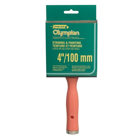 Pinceau bloc en polyester pour teinture et peinture, 4 po/100 mm Toutes les teintures et vernis