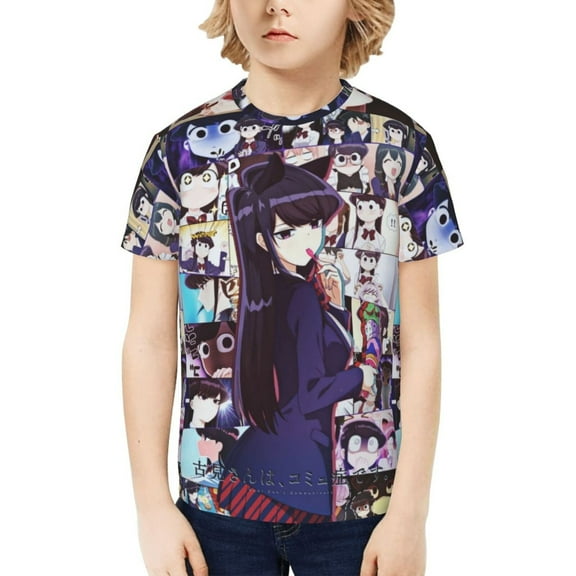 Anime Komi Can'T Communicate Komi Shouko Kids T-Shirt 3D Printed Graphic T-Shirts Boys and Girls Short Sleeve Shirts for Youth Kids X-Small