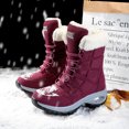 thumbnail image 1 of Botas de nieve impermeables de media pantorrilla para mujer, Botas de senderismo altas hasta el muslo, cómodas, alta calidad, Invierno, 1 of 4