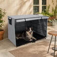 thumbnail image 5 of Dog Crate Cover Waterproof Kennel Cover, 25x37x24in Dog Crate Cover for Indoor/Outdoor, Heavy Duty Polyester Cover Fits Wire Dog Cage, 5 of 7