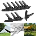 thumbnail image 1 of 10x Clips para tienda de campaña que aprietan el agarre de bloqueo multiusos reutilizable Clip para cuerda elástica lona Clips para toldos abrazaderas negro, 1 of 8