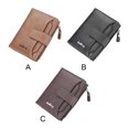 thumbnail image 3 of Qarigey Baellerry Hombre Monedero Moda Cartera de cuero Titular de la tarjeta Efectivo Compartimiento de múltiples capas Licencia de conducir Carteras Color café, 3 of 6