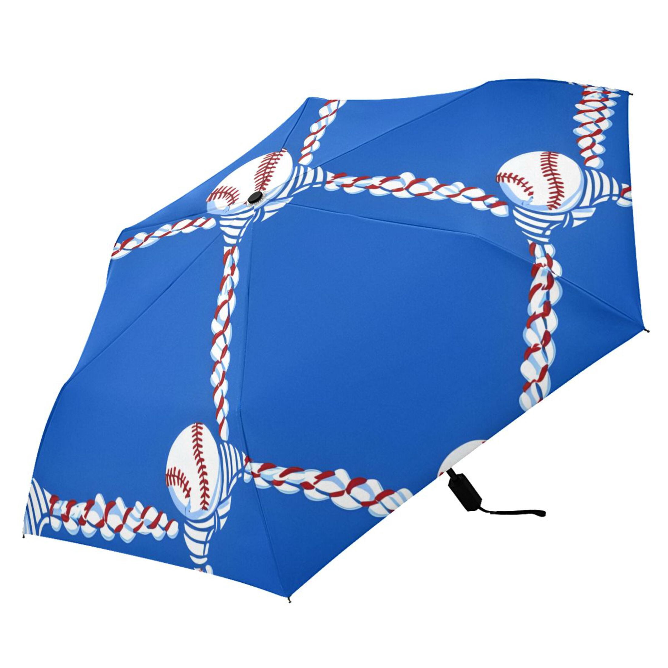 ALAZA Baseball UPF 50+ Compact Folding Umbrella for Rain Travel Umbrella Packable