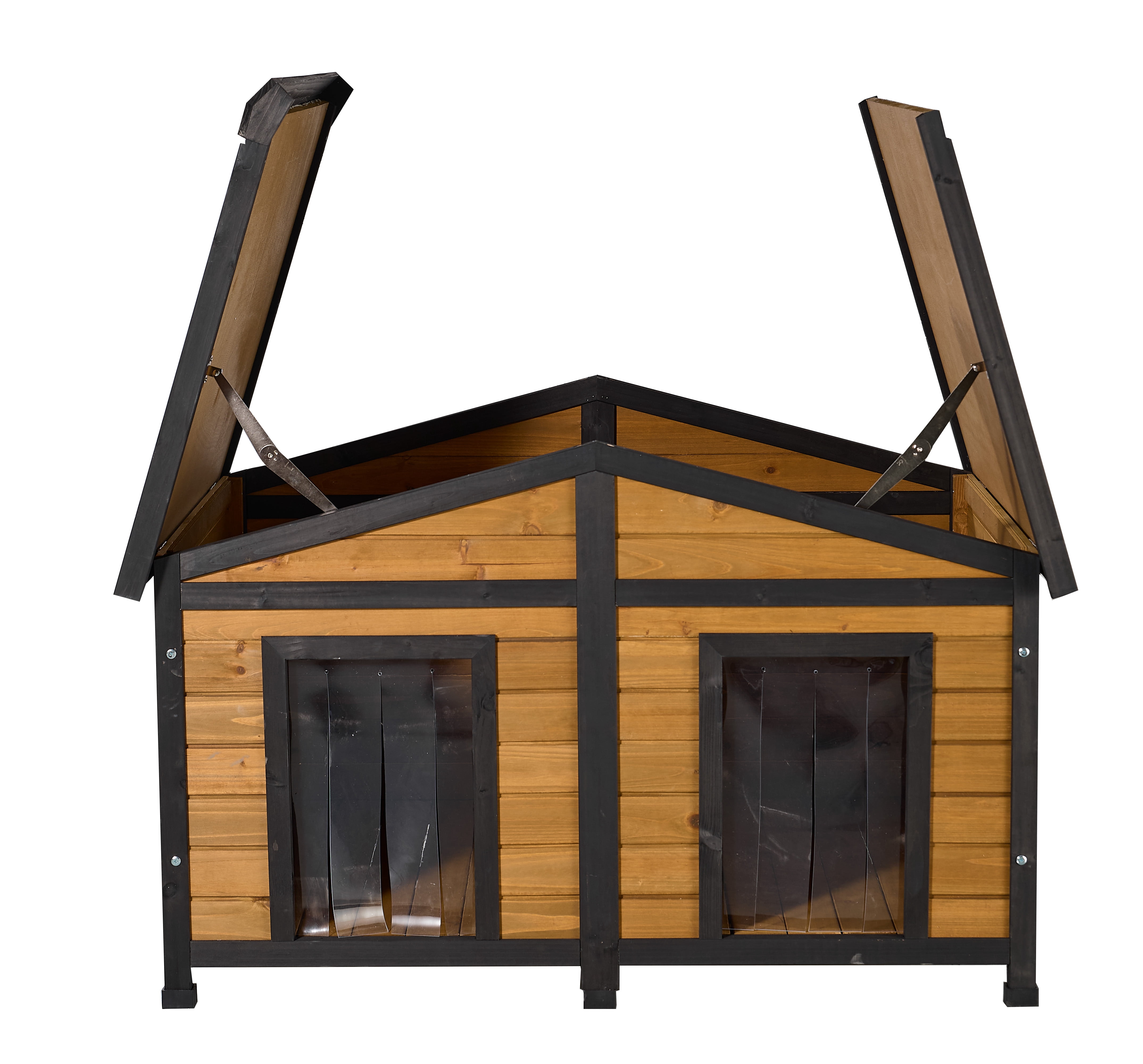 47.24"L x 35.43"W x 29.53"H Double Door Dog House, for Outdoor/Indoor Use, Easy to Clean and Durable