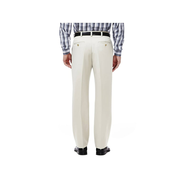 Haggar Men's Cool 18® Solid Flat Front Pant Classic Fit 41114529498 
