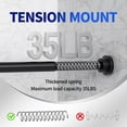 thumbnail image 3 of Shower Curtain Rod  1" Diameter Heavy Duty Tension Non Slip Adjustable 28-74 Inch No Drilling Rods Spring For Bathroom Stall Rust Black, 3 of 7