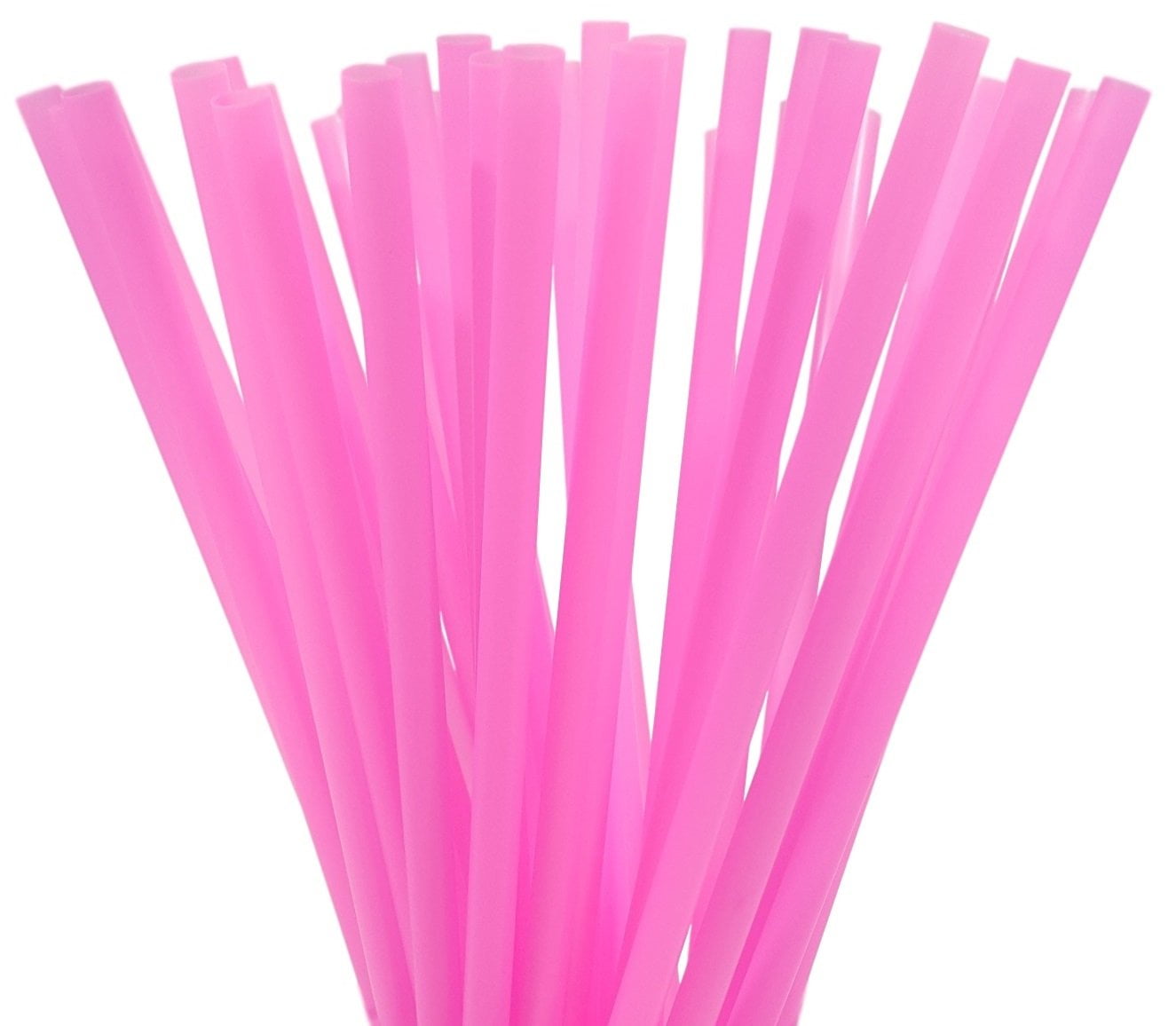 10 Inch Drinking Straws (250 Straws) (10 Inch x 0.28 Inch) (Hot Pink