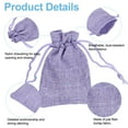 thumbnail image 3 of Uxcell 20 Pcs Bolsas de Yute con Cordón, 2.8 x 3.5 Pulgadas Bolsas de Favor, Fundas de Joyería para Navidad, Acción de Gracias, Cumpleaños, Púrpura, 3 of 7