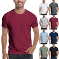 thumbnail image 5 of Letdown Mens Cotton T-Shirts Short Sleeve Casual Crew Neck Dress Tee Shirt Solid Soft Casual Shirts Summer Tops, 5 of 5