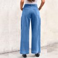 thumbnail image 6 of Wutalume High Waisted Jeans for Women Vintage Style Straight Leg, Retro Wash Denim Pants for Timeless Everyday Comfort,Sky Blue S, 6 of 7