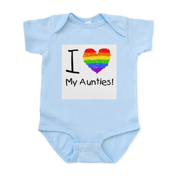 CafePress - I Love My Aunties! Infant Creeper - Baby Light Bodysuit, Size Newborn - 24 Months