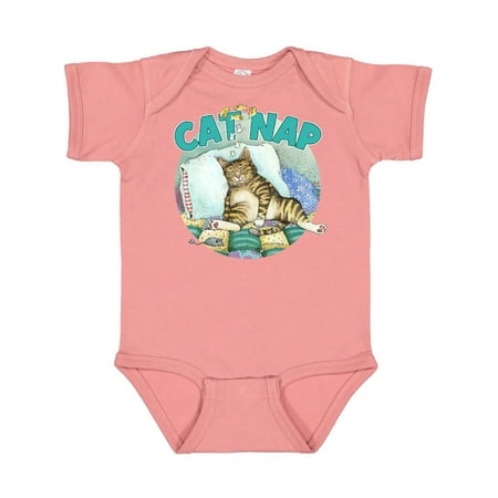 

Inktastic Cat Nap Cute Sleeping Cat Gift Baby Boy or Baby Girl Bodysuit