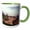 Green/White, variant on 3drose, Lima, Peru, 11oz Two-tone Green Mug