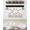 thumbnail image 3 of Pink Flowers Kitchen Dish Towels for Drying Dishes Set of 4, Spring Floral Butterfly Elegant Pastoral Waffle Weave Microfiber Hand Tea Bathroom Towels Quick Dry & Absorbent Towel 15.7x23.6, 3 of 7