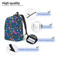 thumbnail image 3 of Disketp Sea Fish Mochila de Lona Estampada, Mochila Escolar de Viaje Ligera para Estudiantes y Portátil-Small, 3 of 5