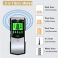 thumbnail image 2 of Wall Stud Finder Sensor Wall Scanner 5 In 1 LCD Electronic Detector Edge Center Wood Current Metal AC Live Wires Detection ,Detect More Effectively, 2 of 6
