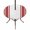 Red, White, Crimson, variant on Round Outdoor Tablecloth with Umbrella Hole and Zipper, Red Striped Fitted Table Cover with Elastic Edge for 31-35 Inch, Farmhouse Simple Line Vertical Stripes Waterproof Patio Tablecoths for Picnic
