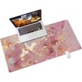 thumbnail image 1 of Large Mouse Pad, Cute Pink Desk Mat for Desktop, Women Girls Waterproof Gaming Mousepad, Rose Gold Marble Computer PC Laptop Protector Writing Pads for School Office Home 31.5" x 15.7", 1 of 6