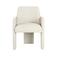thumbnail image 2 of Benjara 24 Inch Dining Chair, Windsor Back, 3 Panel Legs, Soft Beige Linen Fabric, 2 of 5