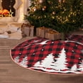 thumbnail image 5 of Rateoe Christmas Tree Buffalo Plaid Pattern Christmas Tree Skirt with Ties , Christmas Tree Decorations, Farmhouse Christmas Decor Xmas Holiday Decorations-30", 5 of 6