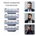 thumbnail image 4 of 8-48Pcs Stainless Steel Blade Sharp 3 Layer Safety Razor compatible with Gillette Mach 3 Manual Razor Blades Replacement Refills Blades E-Shaver head, 4 of 16