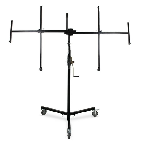 Drywall Jack ARKSEN Drywall Lift 15' Panel Hoist Jack Lifter Construction Tools Lockable w/Caster Wheel Black ()