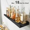 thumbnail image 6 of 48 Inch Long Floating Shelves Wall Mounted Set of 2, Large Wood Wall Shelves for Storage, Rustic Hanging Shelves for Display,Bedroom Living Room Bathroom Kitchen Office Black, 6 of 8
