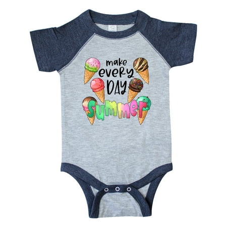 

Inktastic Make Every Day Summer- Ice Cream Cones Gift Baby Boy or Baby Girl Bodysuit