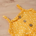 thumbnail image 5 of LMTODLFG Baby Girl Clothes Toddler Baby Girls Ruffles Dot Printed Suspenders Tops+Shorts Outfits Baby Girl Outfits Yellow 6-9 Months, 5 of 7