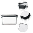 thumbnail image 4 of Glass Storage Containers Airtight Organization Tubs Air Tight Canister Set Square Transparent Airtight Jar Fresh Keeping Kitchen Grain Storage Jar Snack Dried Fruit Storage Jar, 4 of 4