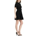 thumbnail image 4 of Allegra K Women's Ruffle Hem Fit and Flare Frill Trim Button Front Dresses, 4 of 6