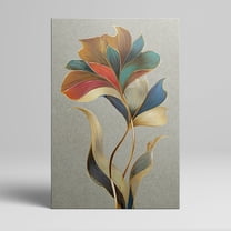 1pc Modern Artistic Floral Canvas Painting with Gold - Accented Leaves, framed Decor room hanging Wall Picture Decor for Home Gifts, living room, bathroom, bedroom, kitchen wall art decor canvas wall