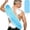 Bule, variant on 4Packs Exfoliating Back Scrubber with Handles, Nylon Back Exfoliator, Two Sides Stretchable Pull Strap Shower Deep Cleans Skin Massages Invigorating Blood Circulation for Women Men Body (Bule)