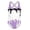 Light Purple, variant on Tween Girls Swimming Suit Summer Beach Ice Print Swimsuit Two Piece Cute Ruffle Bikini Tankini for Toddler Youth Bathing Suit Swimwear