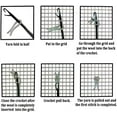 thumbnail image 4 of Latch Hook Kits DIY Throw Pillow Cover Pre-Printed Snowman Canvas Needlework Handicrafts for Kids & Adults Family Activity Sofa Decor 17'' x 17'', 4 of 7