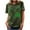 Army Green, variant on Patlollav Women Tees Under $10,Women's St. Patrick'S Day T-Shirt Shamrock Heart Print Round Neck Short Sleeve Casual Tops