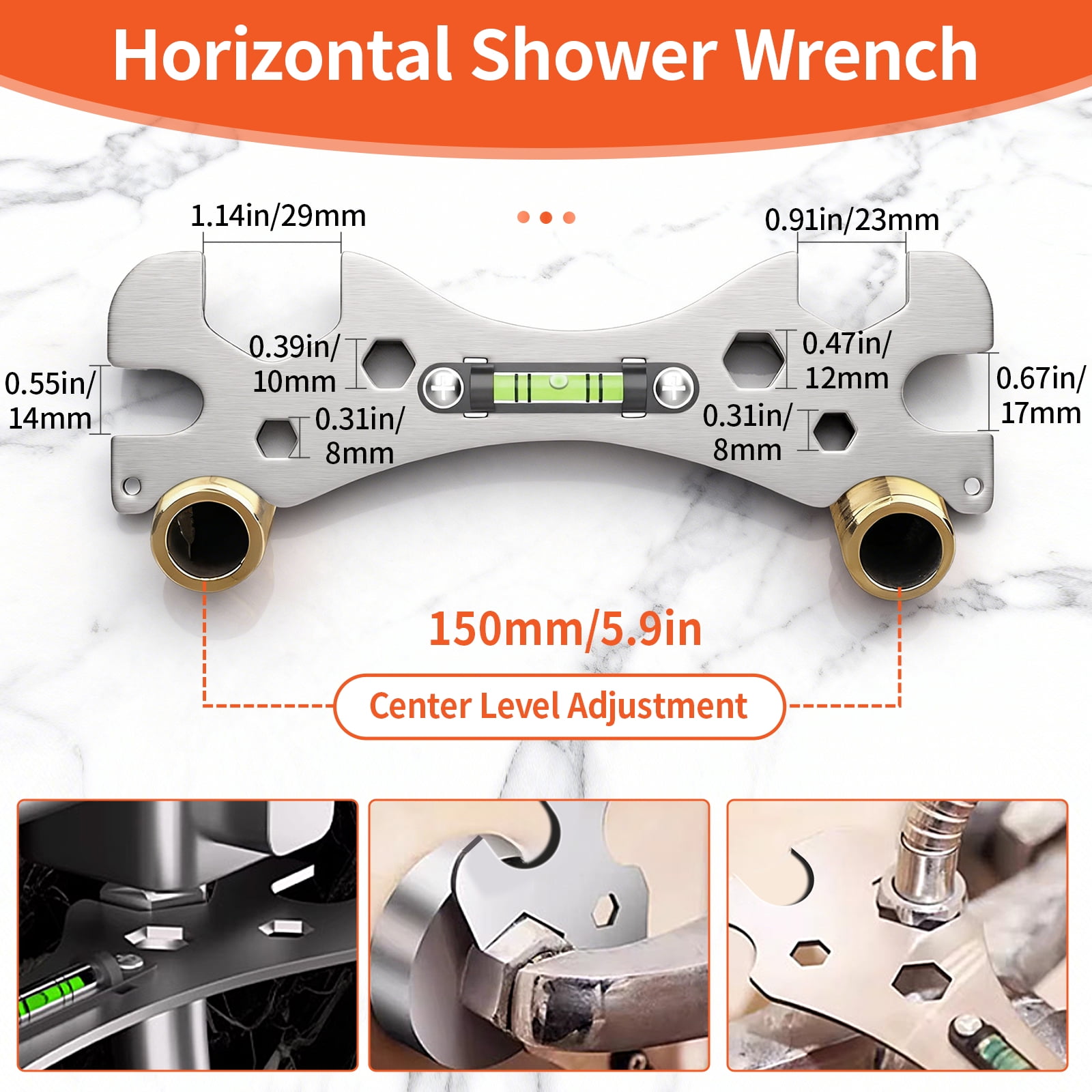 39PCS Sink Wrench Faucet Removal Tool for Tight Spaces,Adjustable Plumbing Repair Wrench Tool and Faucet Wrench Set for Sink, Bathroom and Kitchen
