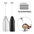 thumbnail image 4 of Handheld Milk Frother, Battery Operated Electric HandHeld Portable Mini Mixer Machine Foam Coffee Maker for Latte Cappuccino Milk Foamer, 4 of 7