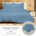thumbnail image 3 of Royale Linens Lake Blue Duvet Cover Full Size- Full Duvet Cover Set - 3 Piece Double Brushed Full Duvet Covers with Zipper Closure, 1 Full Duvet Cover 80x90 inches and 2 Pillow Shams (Full, Lake Blue), 3 of 8