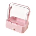 thumbnail image 1 of Organizador de almacenamiento de maquillaje, caja organizadora para el cuidado de la piel, contenedor de regalo para niñas adolescentes, portátil con Cajón individual rosa, 1 of 8