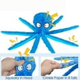 thumbnail image 3 of 2 Pack Squeaky Dog Toys - Octopus Plush Dog Toys for Aggressive Chewers, No Stuffing, Crinkle, Durable Interactive, Blue, Orange, 3 of 8