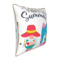 thumbnail image 2 of Xecao Gnomes Summer Print Soft Velvet Decorative Throw Pillow Covers, Square Cushion Cases for Bed, Sofa, Living Room, Car, and Indoor Outdoor Use-16"x16", 2 of 8