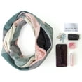 thumbnail image 4 of StylesILove Winter Plaid Infinity Scarf with Hidden Zipper Pocket Fashion Travel Scarf for Women and Men (Light Pink + Green ), 4 of 7