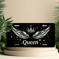 thumbnail image 6 of 1 Pcs 2D Flat License Plate Covers & Frames, Queen Wings Crown For Decorative Front, Waterproof For Decoration Aluminum License Plate Covers & Frames Cover For Men Women, 12" X 6", 6 of 7
