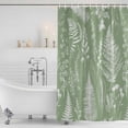 thumbnail image 2 of Polyester Fabric Sage Green Botanical Shower Curtain, Farmhouse Country Leaves Plant Waterproof Bathtub Curtain Bathroom Decor Set with Hooks 54 x 78 Inches, 2 of 6