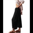 thumbnail image 3 of Pantalones Harén para Mujer, Pantalones de Estar por Casa con Dos Bolsillos Negro M, 3 of 9